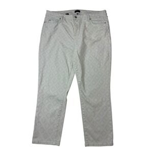 NYDJ Not Your Daughter's Women's 18P Diamond Stripes Pattern Ankle Stretch Jeans